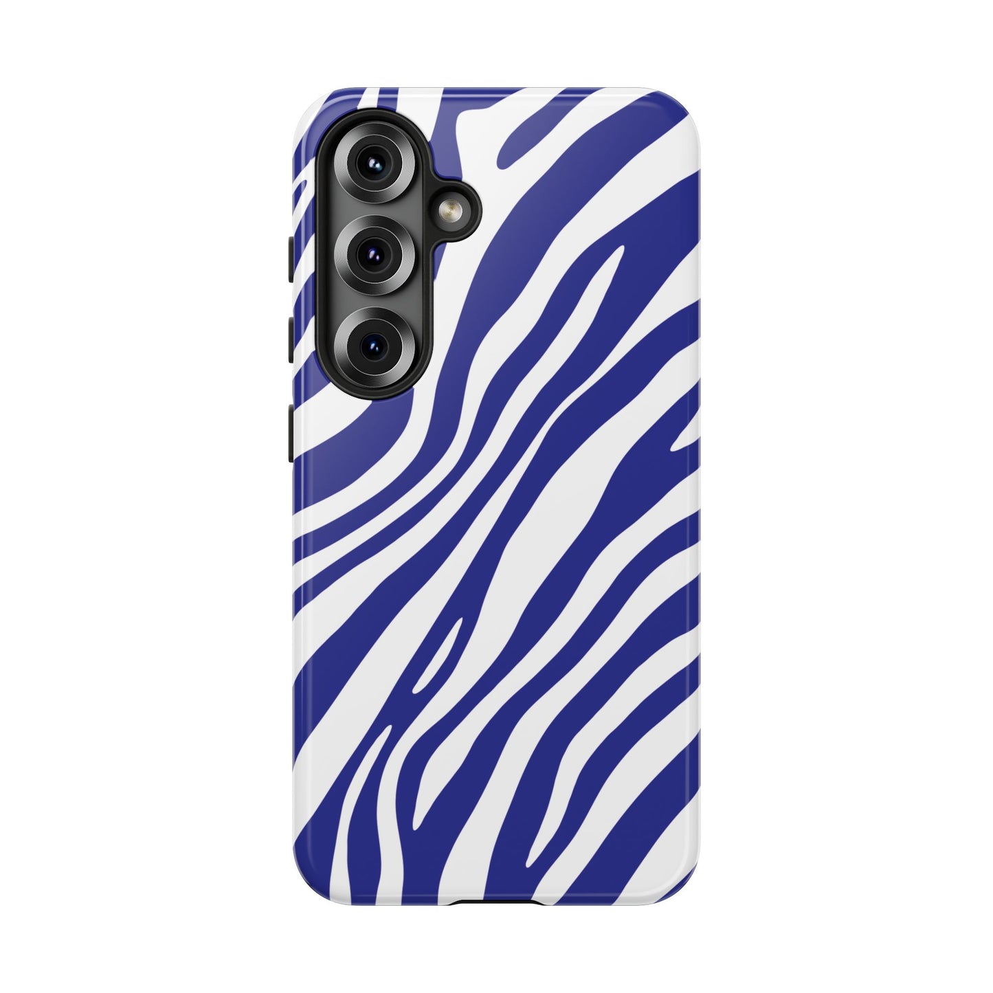 Modern Electric Blue Zebra Print Phone Case