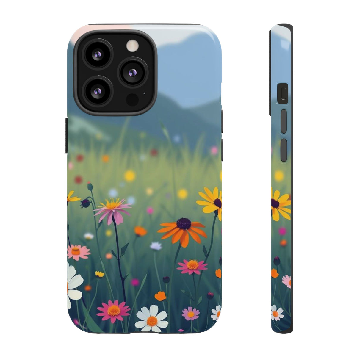 Vibrant Meadow Design Phone Case - Multicolor Phone Case - iPhone 13 Pro / Glossy