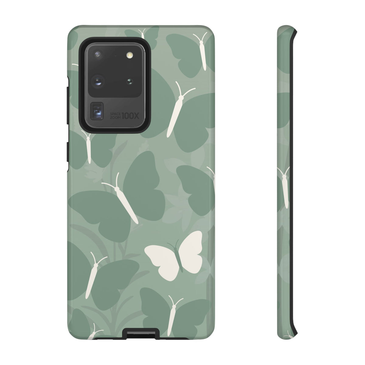 Minimalist Mint Green Butterfly Pattern Phone Case - Green Phone Case - Samsung Galaxy S20 Ultra / Glossy