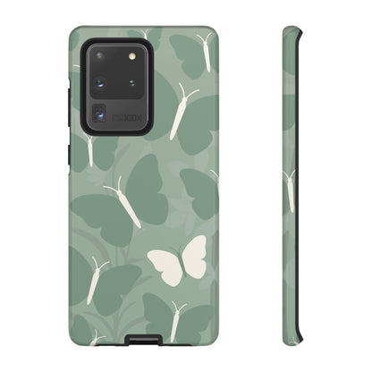 Minimalist Mint Green Butterfly Pattern Phone Case - Green Phone Case - Samsung Galaxy S20 Ultra / Glossy
