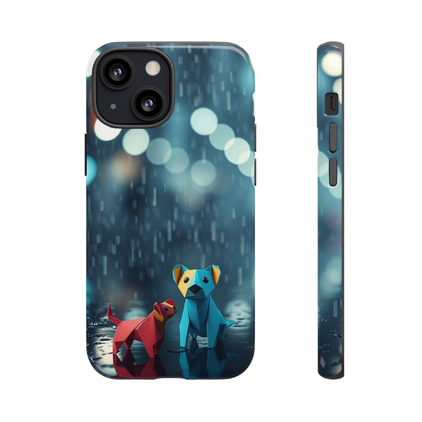 iPhone 13 Mini / Glossy Phone Case - Origami ’Wee Pals’ Design Phone Case