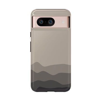 Beige Abstract Waves Protective Phone Case - Beige Phone Case - Google Pixel 8 / Glossy