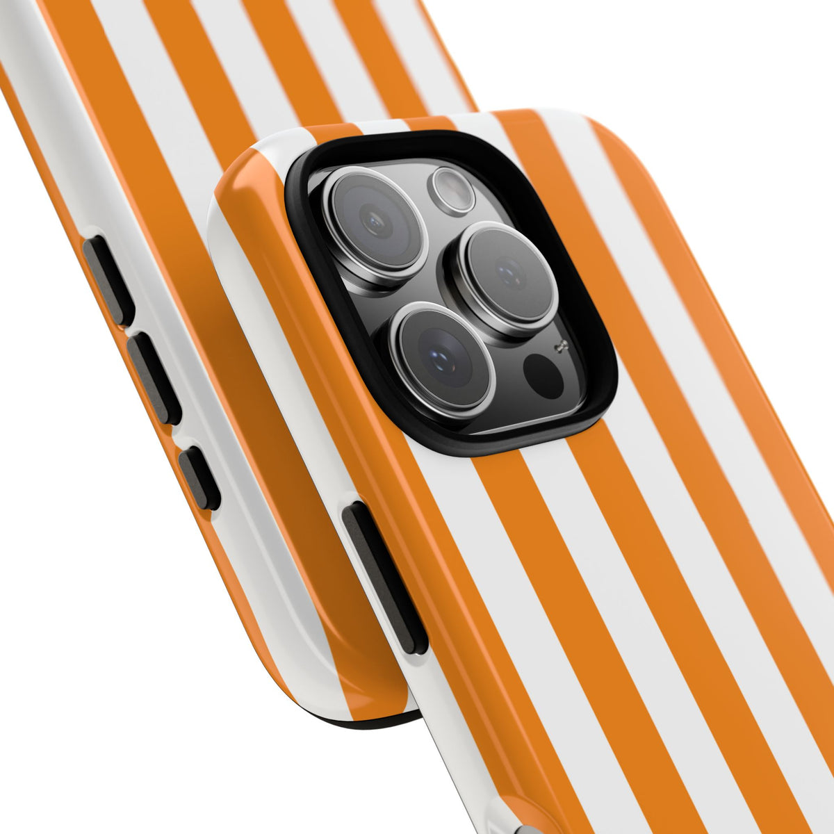 Simple Yellow & White Stripe Pattern Phone Case - White Phone Case