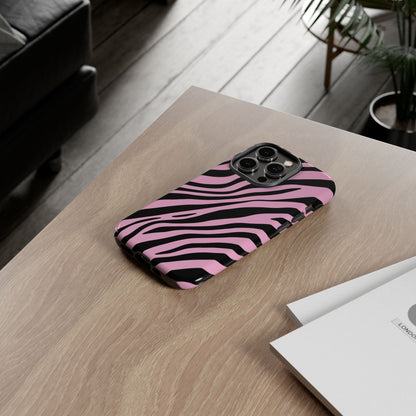 Modern Blush Zebra Print Phone Case