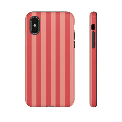iPhone XS / Glossy Phone Case - ’Light Pink Stripe Pattern’ Phone Case