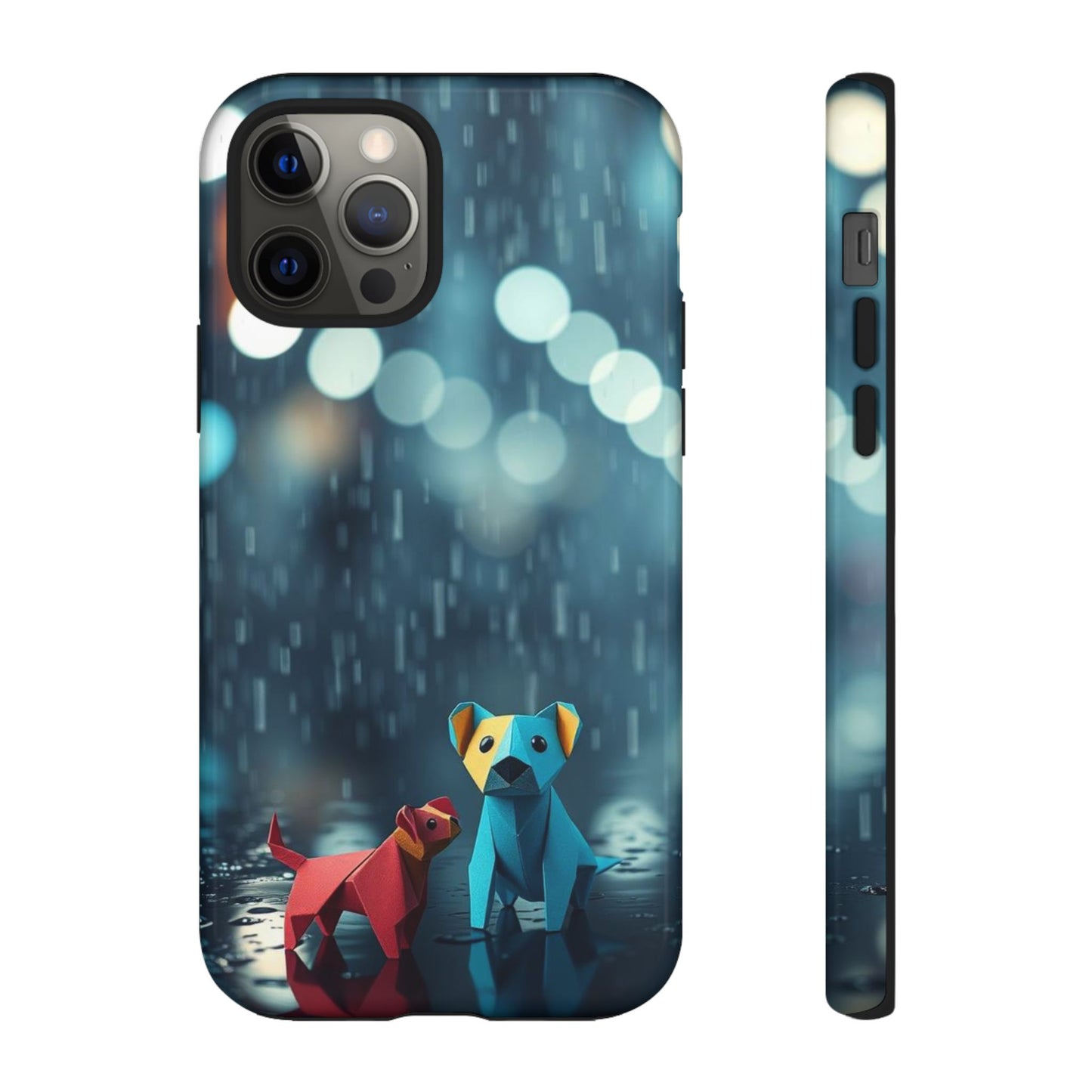 iPhone 12 Pro / Glossy Phone Case - Origami ’Wee Pals’ Design Phone Case