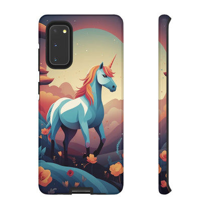 Samsung Galaxy S20 / Glossy Phone Case - Stylised Unicorn Design Phone Case