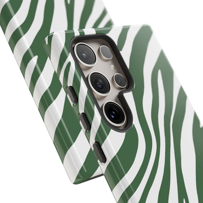 Modern Sage Zebra Print Phone Case