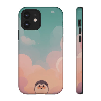 Cute Hedgehog & Cloud Design Phone Case - Multicolor Phone Case - iPhone 12 / Glossy