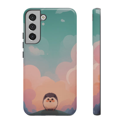 Samsung Galaxy S22 Plus / Glossy Phone Case - Cute Hedgehog & Cloud Design Phone Case