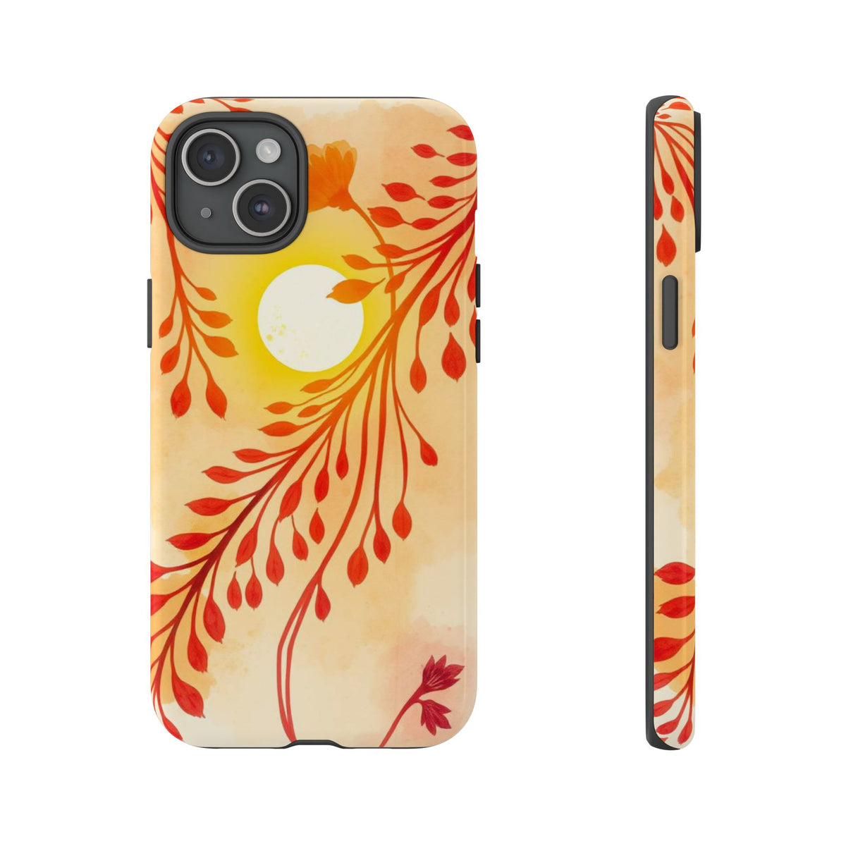 Boho Chic Watercolour Sunset Design Phone Case - Multicolor Phone Case - iPhone 15 Plus / Glossy
