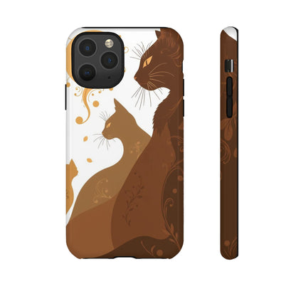 iPhone 11 Pro / Glossy Phone Case - Abstract Cat Pattern Design Phone Case