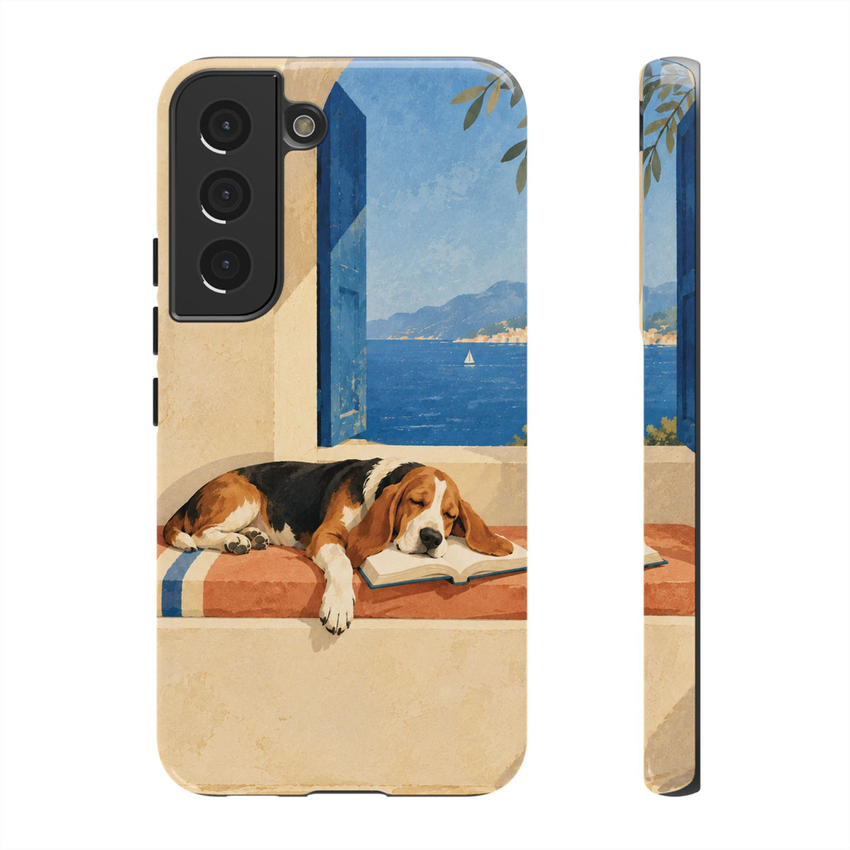 Basset Hound Unfinished Chapter Phone Case - Multicolor Phone Case - Samsung Galaxy S22 / Glossy