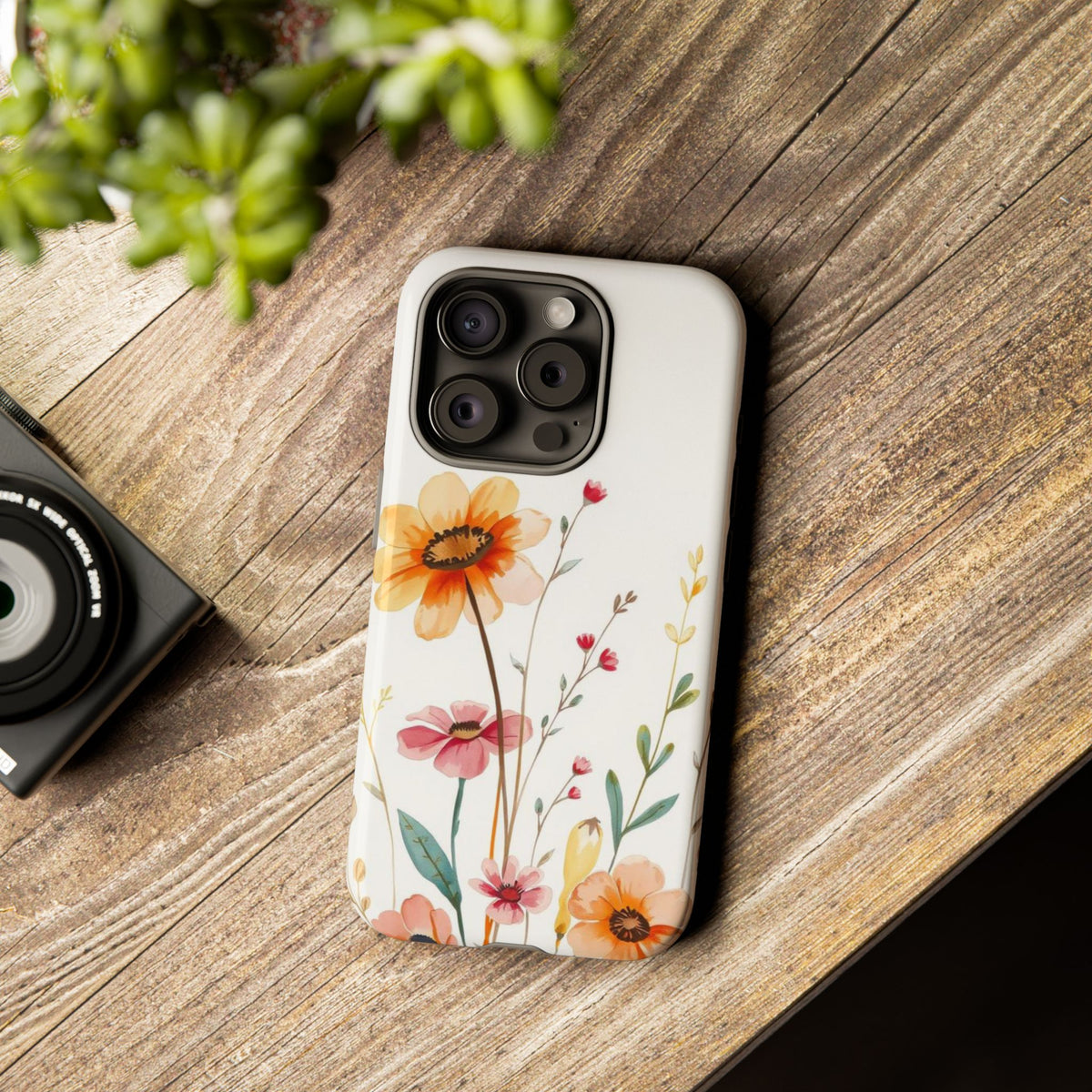 Boho Chic Watercolour Wild Blooms Pattern Phone Case - Multicolor Phone Case