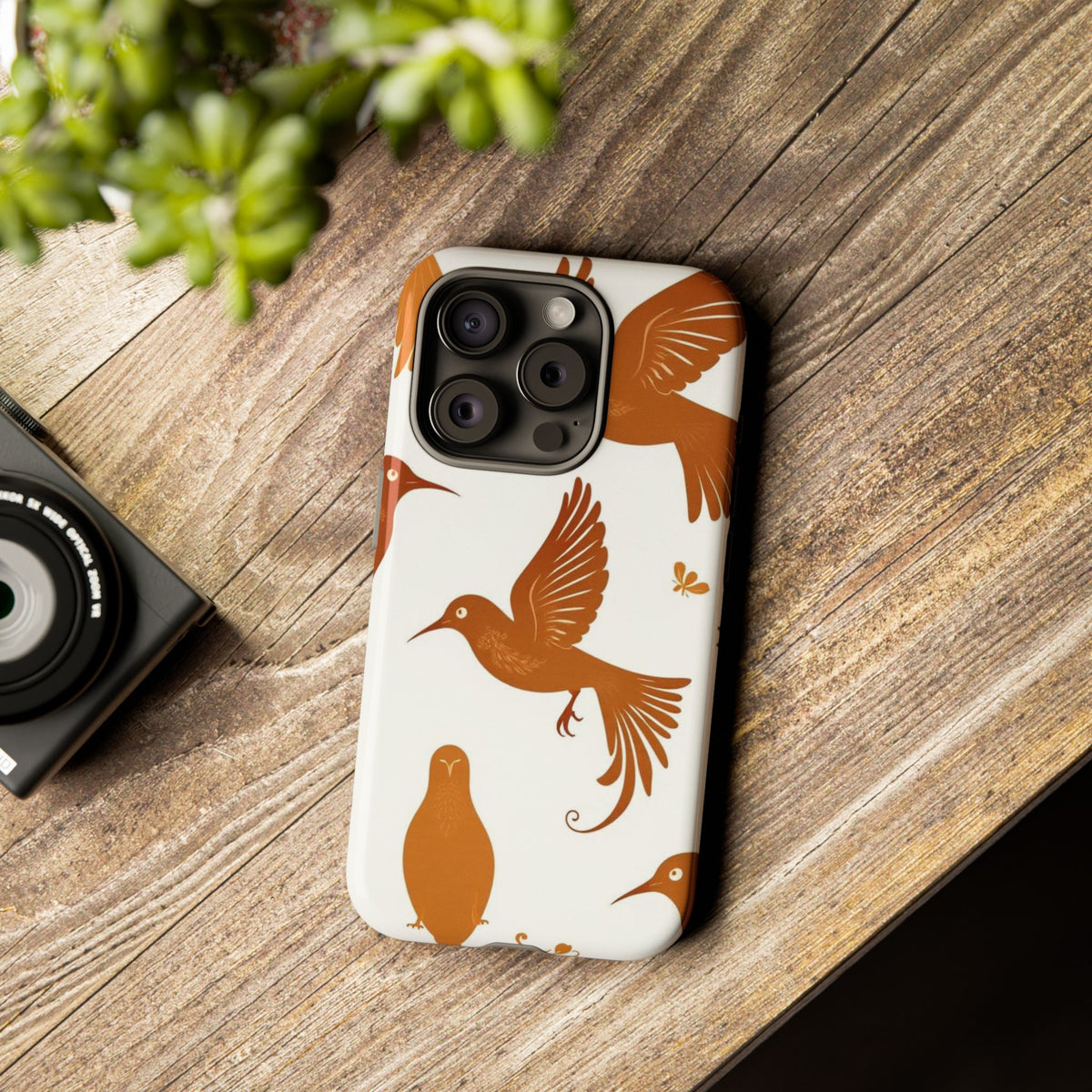 Abstract Bird Pattern Phone Case - Multicolor Phone Case