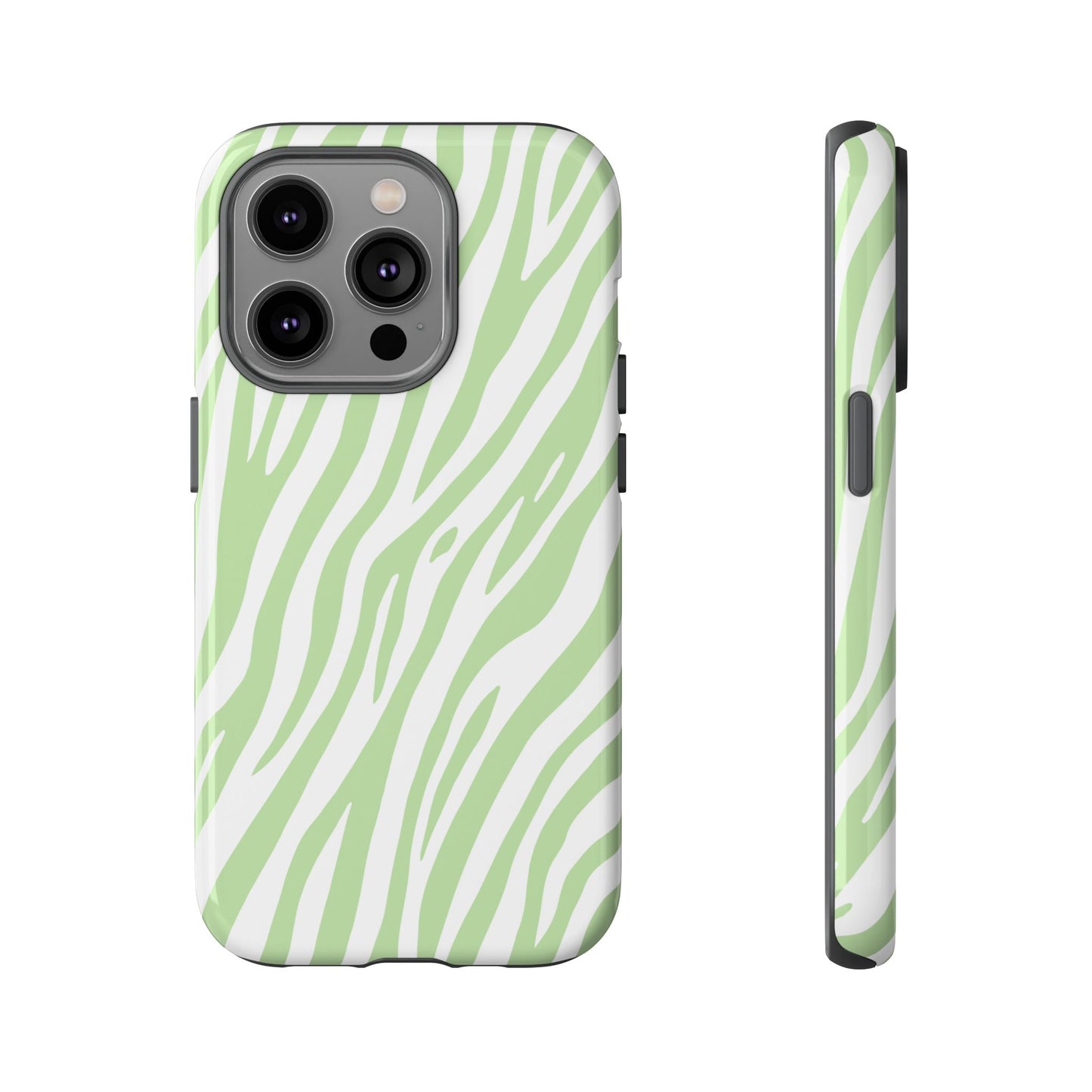 Mint Tiger Print Phone Case