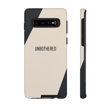 Phone Case - Sassy Statement Case ’Unbothered’ in Beige & Charcoal