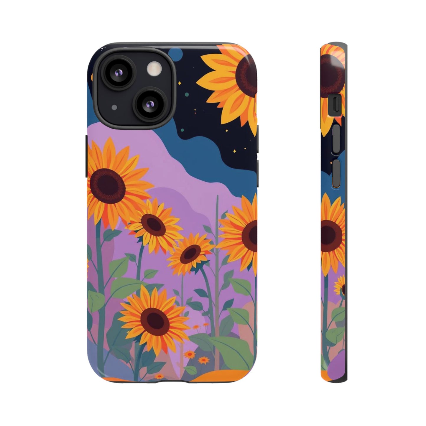 iPhone 13 Mini / Glossy Phone Case - Surreal Sunflower Design Phone Case