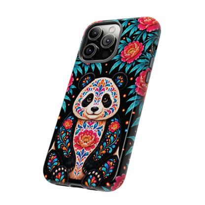 Cute Pink and Turquoise Calavera Panda Phone Case - Multicolor Phone Case