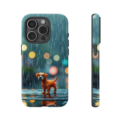 iPhone 15 Pro / Glossy Phone Case - Origami ’Soggy Dog’ Design Phone Case