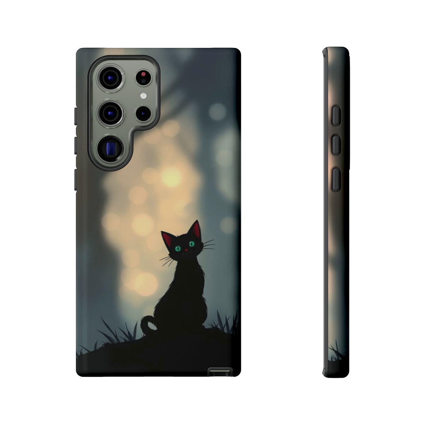 Samsung Galaxy S23 Ultra / Glossy Phone Case - Gothic Cat Design Phone Case