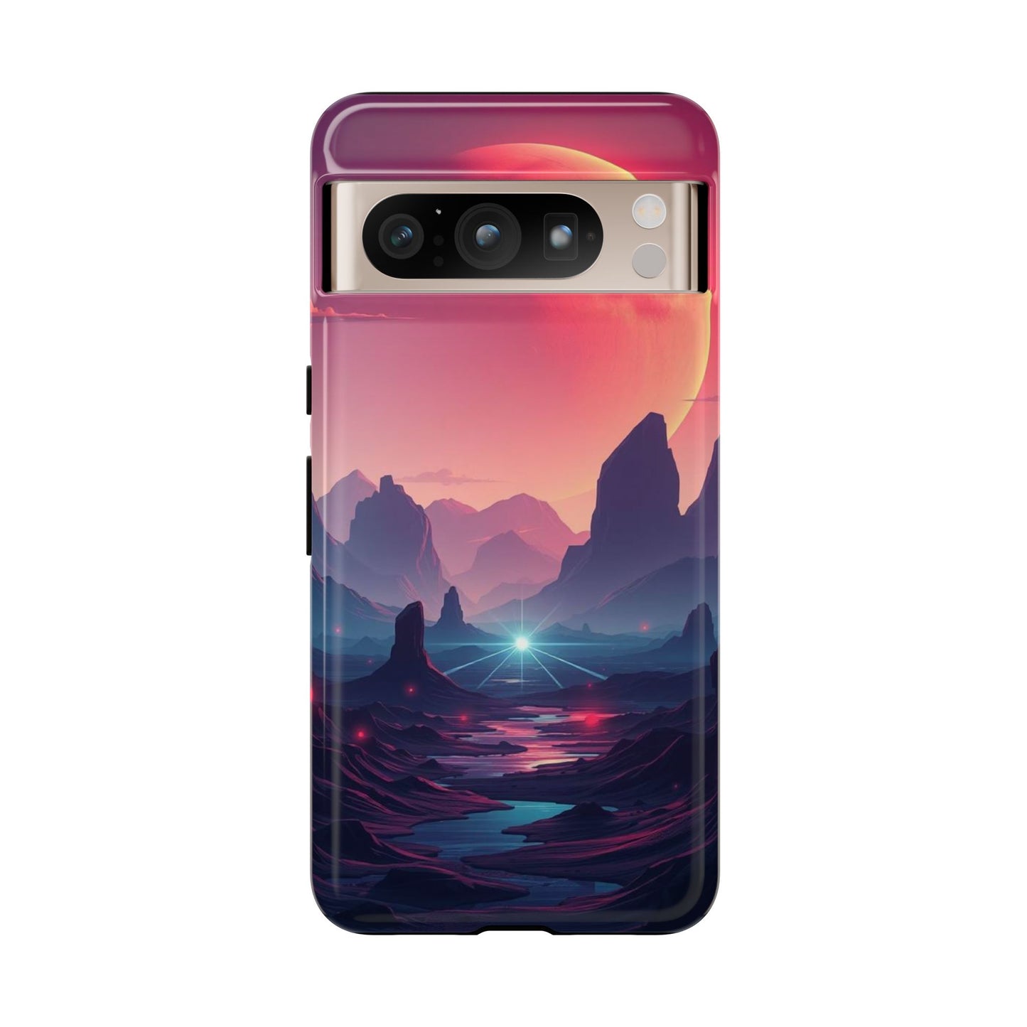 Alien Moon Landscape Design Phone Case