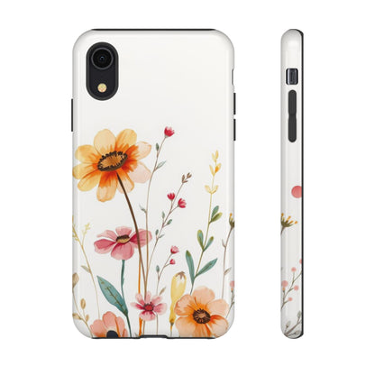 Boho Chic Watercolour Wild Blooms Pattern Phone Case - Multicolor Phone Case - iPhone XR / Glossy