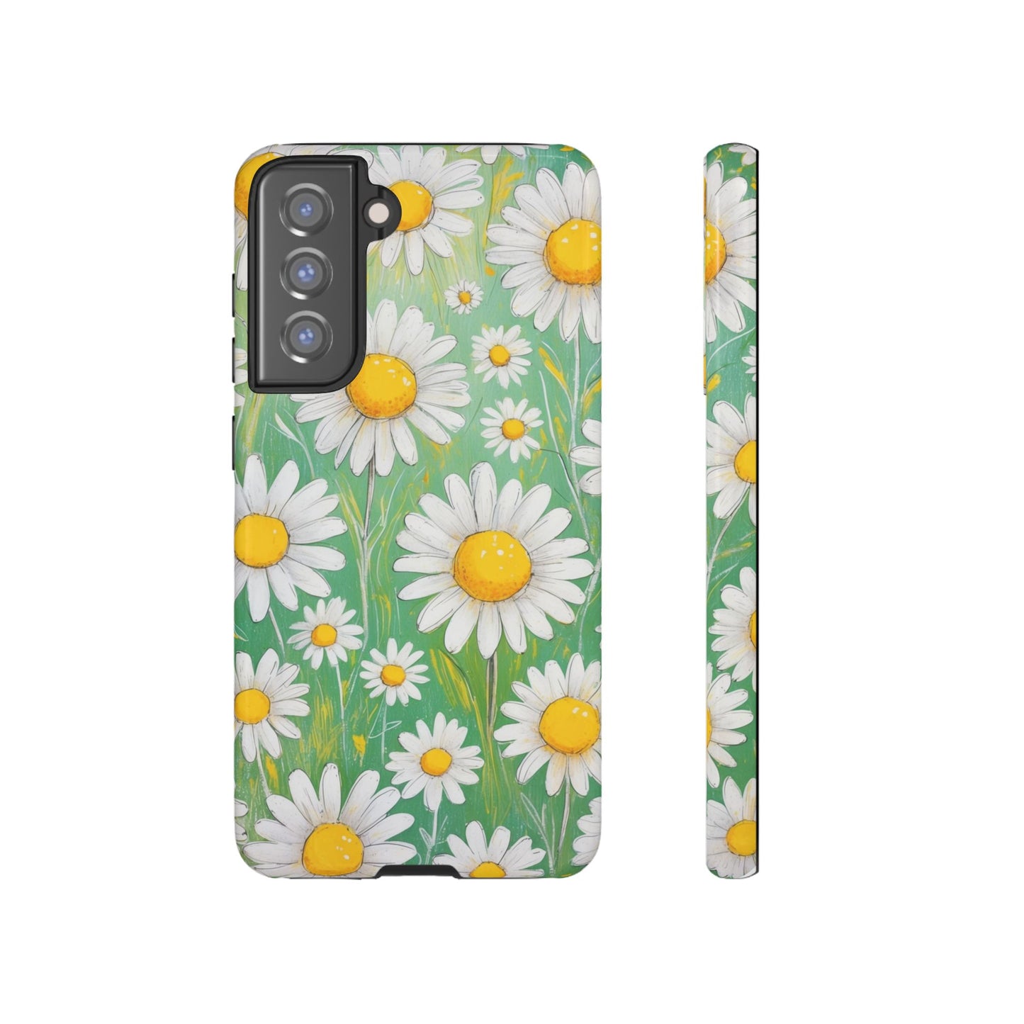 Samsung Galaxy S21 FE / Glossy Phone Case - Daisies Floral Pattern 4 Phone Case