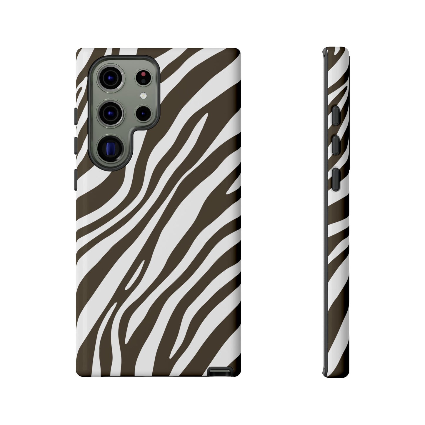 Modern Mocha Zebra Print Phone Case