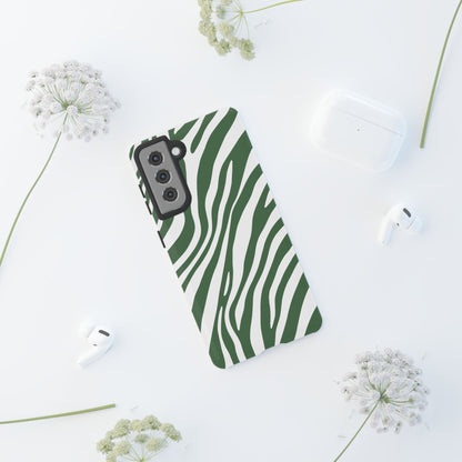 Modern Sage Zebra Print Phone Case