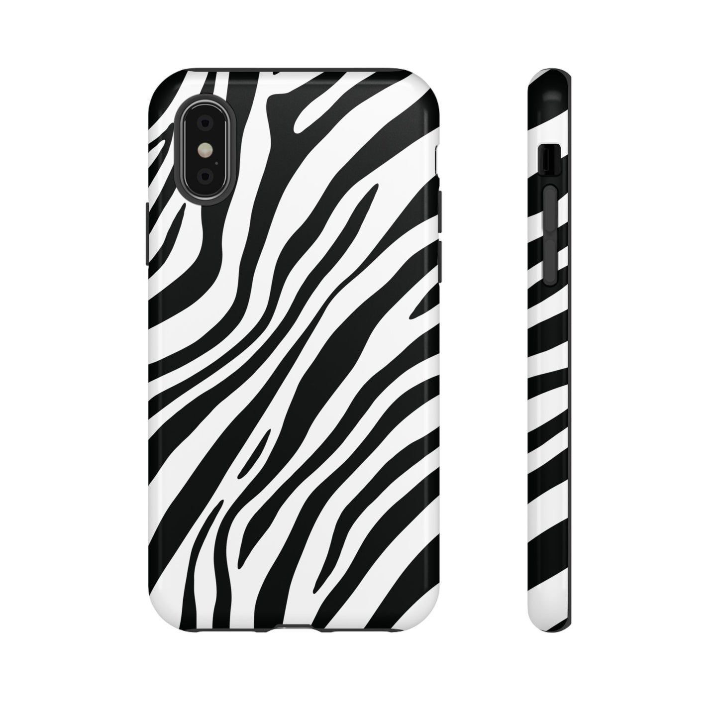 Modern Monochrome Zebra Print Phone Case