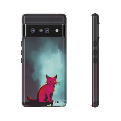 Pop Art Moody Cat Design Phone Case - Multicolor Phone Case - Google Pixel 6 Pro / Glossy