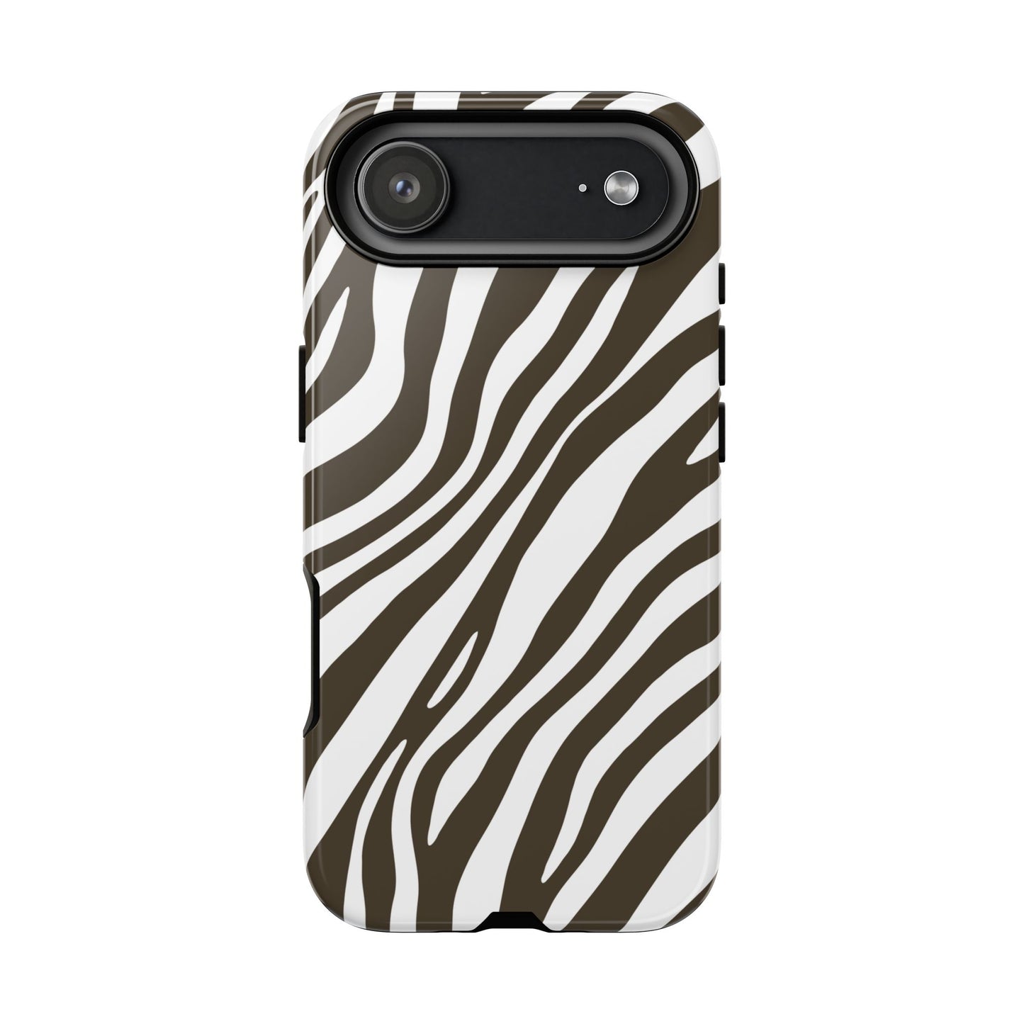 Modern Mocha Zebra Print Phone Case
