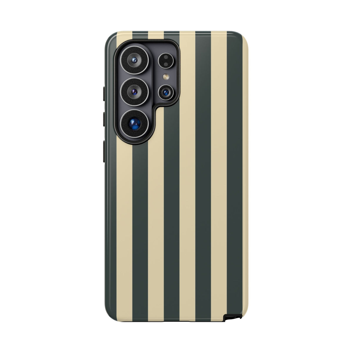 Green & Beige Stripe Pattern Phone Case - Green Phone Case - Samsung Galaxy S26 Ultra / Glossy