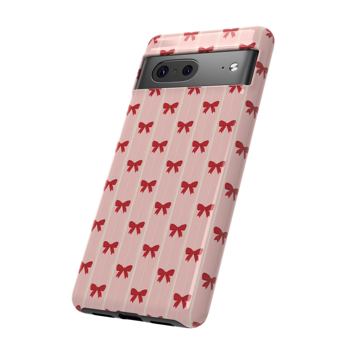 Retro Cherry Red Bow Pattern Phone Case