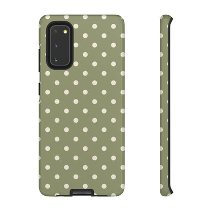 Green & White Dot Pattern Phone Case