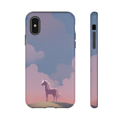 iPhone XS / Glossy Phone Case - Pony & Cloud Design Phone Case