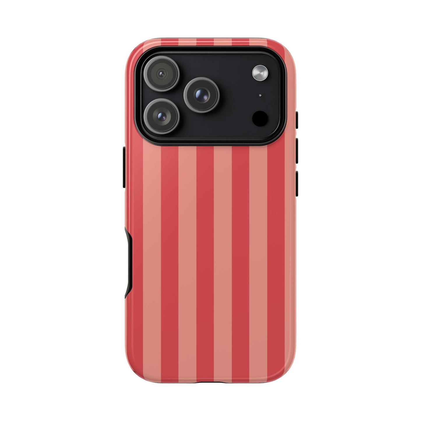iPhone 17 Pro / Glossy Phone Case - ’Light Pink Stripe Pattern’ Phone Case
