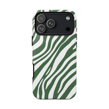 Modern Sage Zebra Print Phone Case