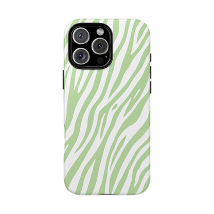 Mint Tiger Print Phone Case