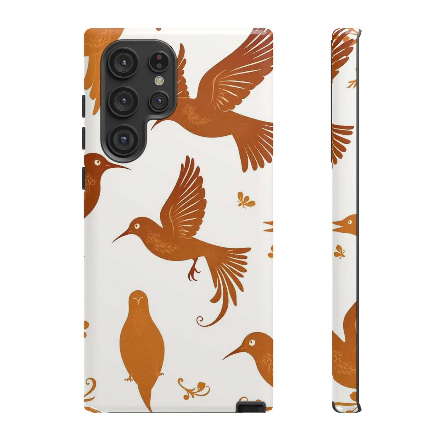 Samsung Galaxy S22 Ultra / Glossy Phone Case - Abstract Bird Pattern Phone Case