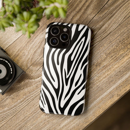 Classic Monochrome Tiger Print Phone Case