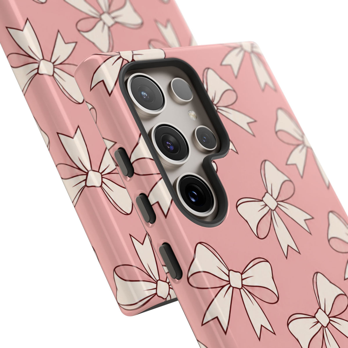 Chic Blush Pink Bow Pattern Phone Case