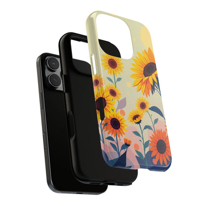 Modern Flat Sunflower Design Phone Case