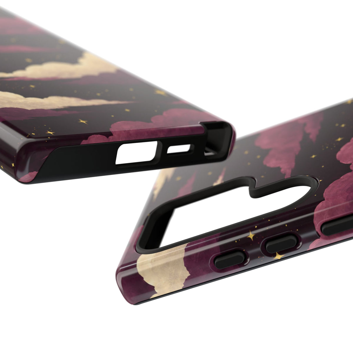 Illustrated Plum Clouds & Stars Phone Case