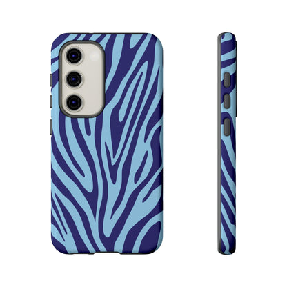 Boutique Sky Blue Tiger Print Phone Case