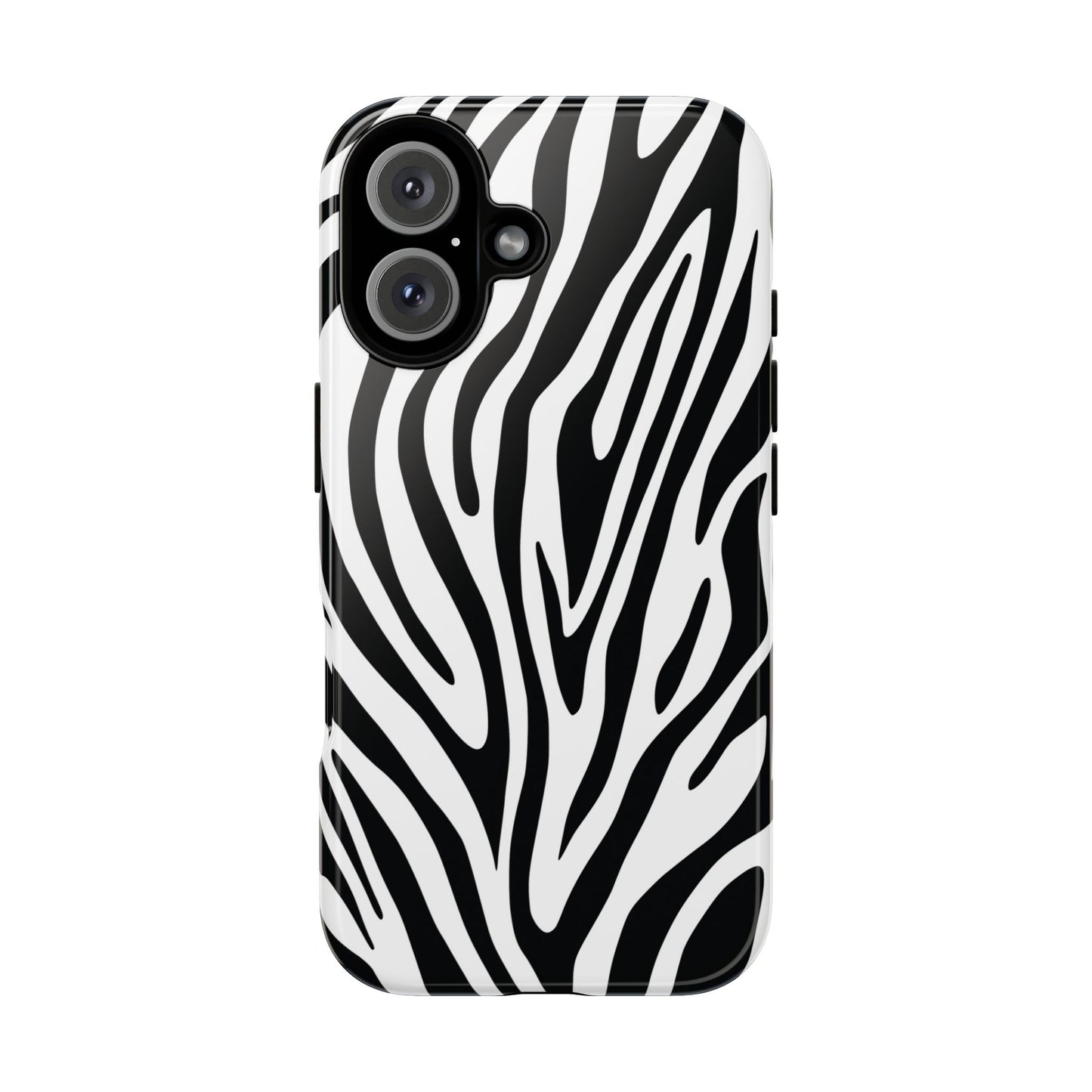 Classic Monochrome Tiger Print Phone Case