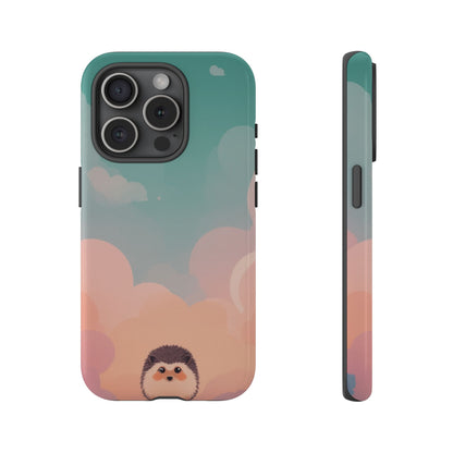 Cute Hedgehog & Cloud Design Phone Case - Multicolor Phone Case - iPhone 15 Pro / Glossy