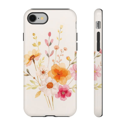 Boho Chic Watercolour Flower Pattern Phone Case - Multicolor Phone Case - iPhone 8 / Glossy