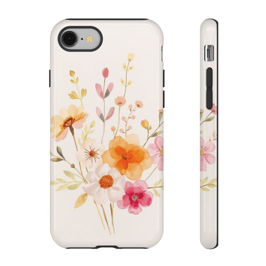 Boho Chic Watercolour Flower Pattern Phone Case - Multicolor Phone Case - iPhone 8 / Glossy